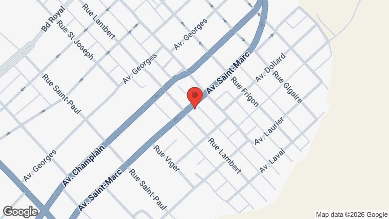 Map: E. Bergeron A. Vincent Pharmaciens