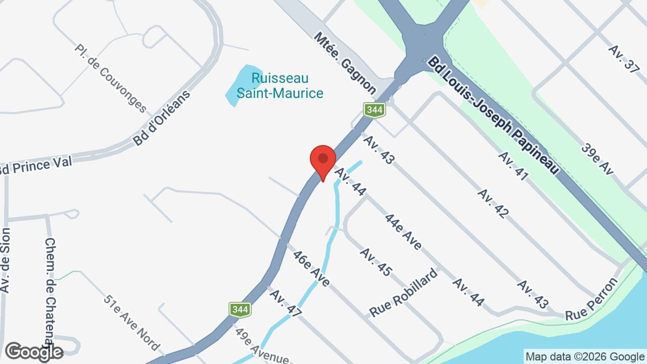 Map: Daniel Rodriguez Denturologiste d.d.