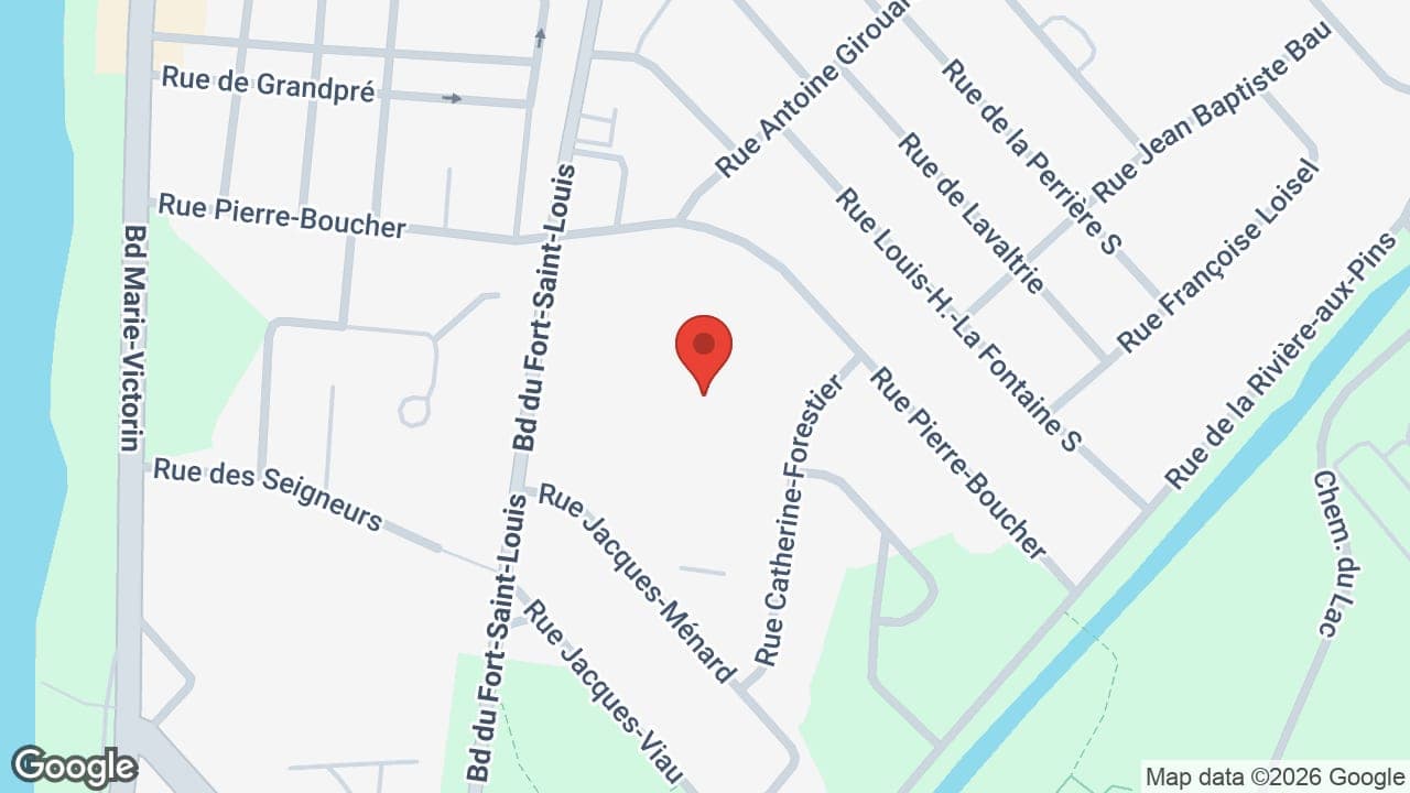Map: Robert Larose, D.O., MOQ, Ostéopathe, Kinatex Sport Physio Boucherville