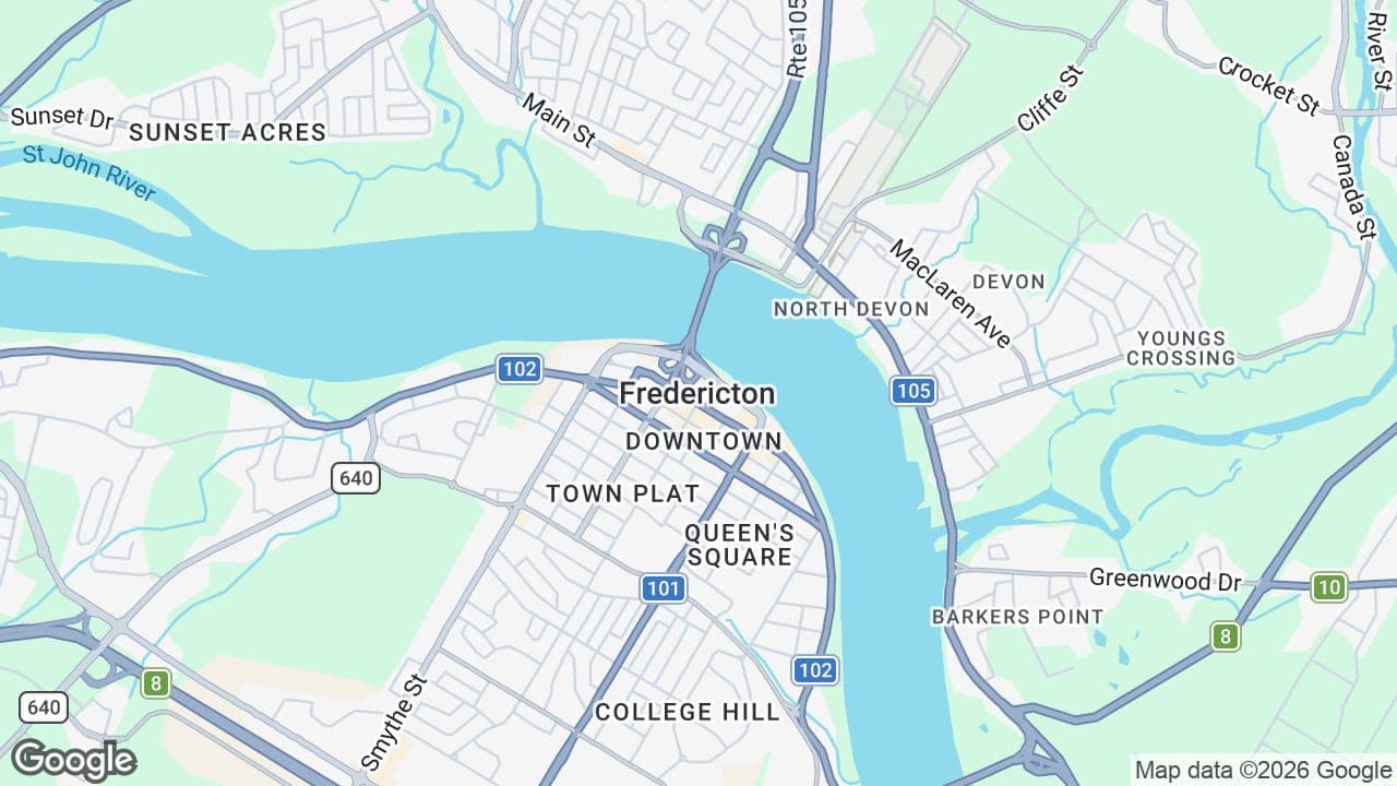 Map: Fredericton