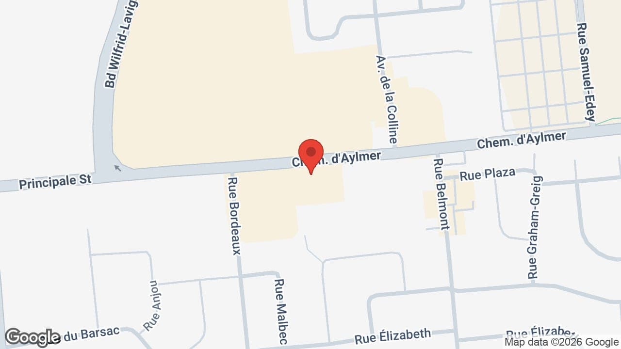Map: Groupe Forget, Audioprothésistes (succursale Aylmer - Gatineau)