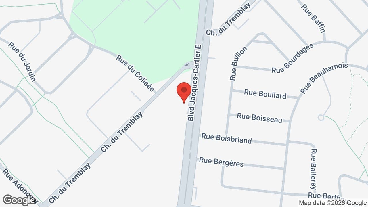Map: Polyclinique de l'Oreille (succursale Jacques-Cartier - Longueuil)