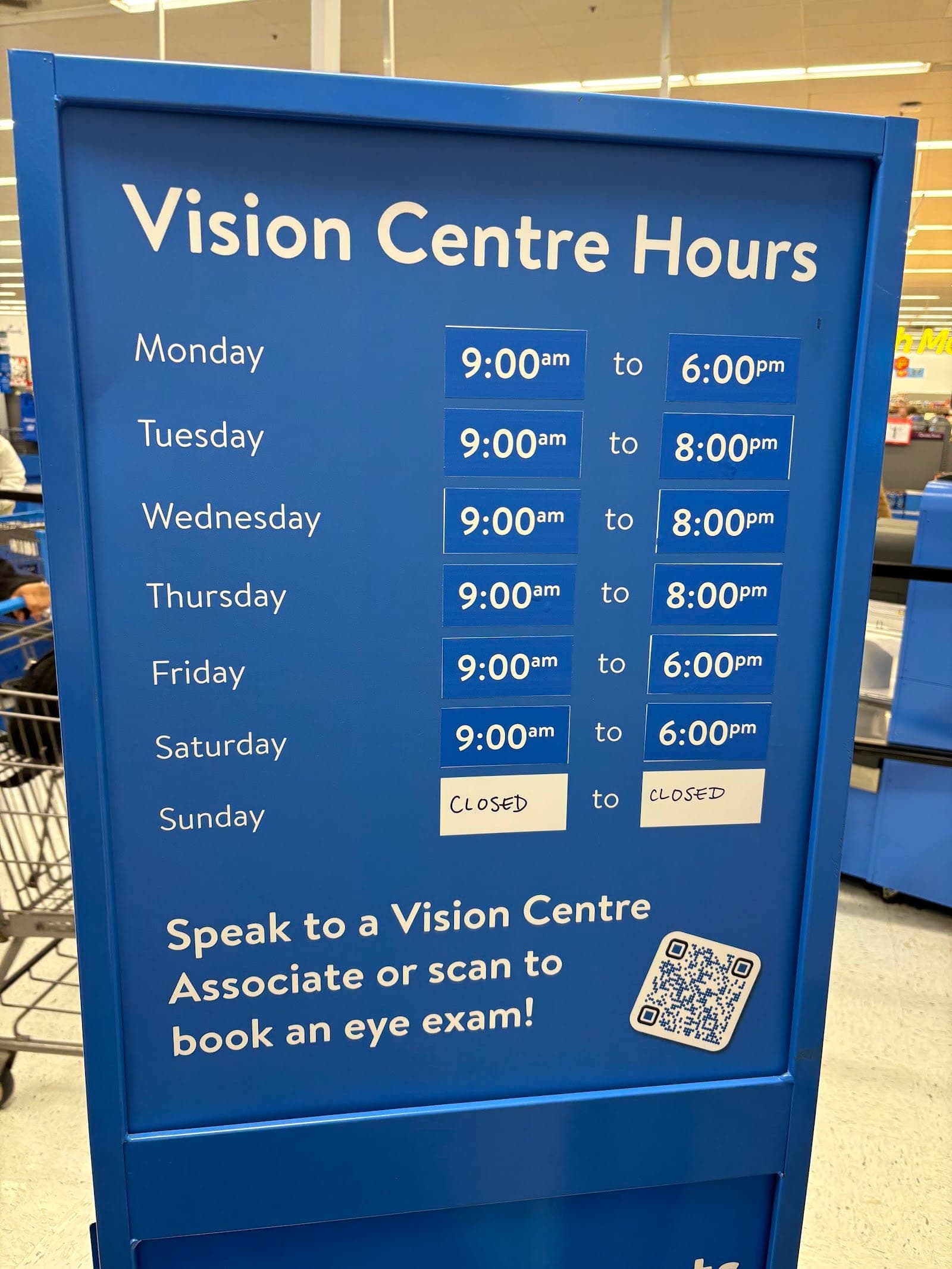 Walmart Vision Centre (photo: C Dee, via Google)