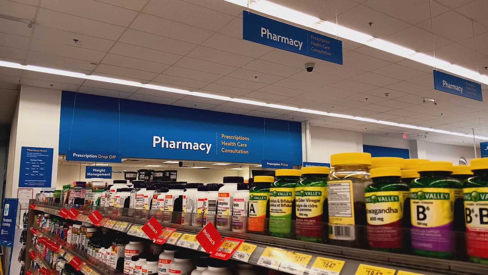 Walmart Pharmacy (photo: James Mendonca, via Google)