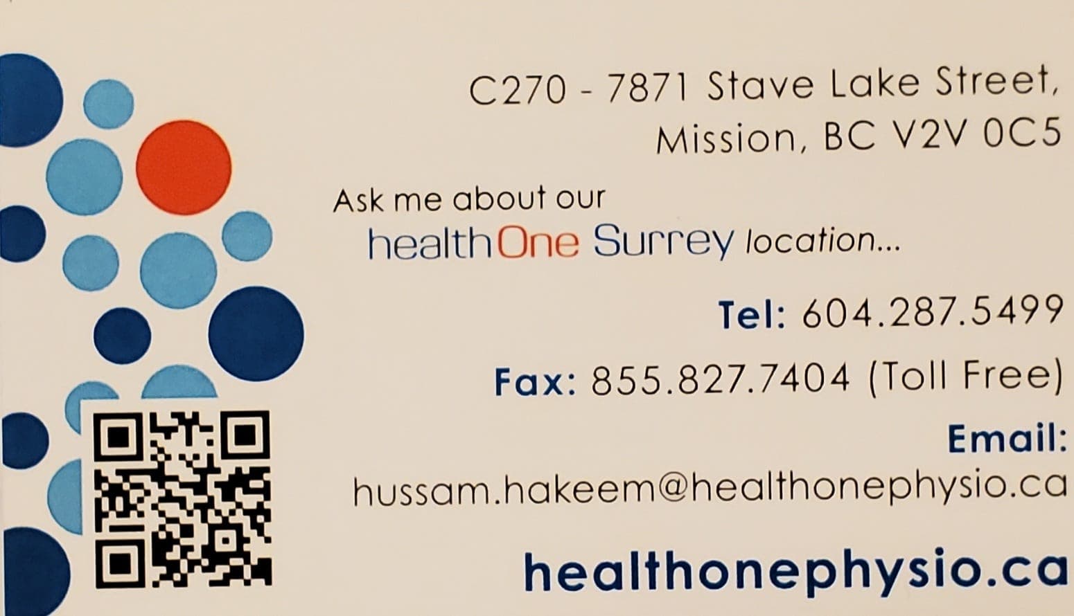 healthOne Physiotherapy & Hand Clinic (photo: Jane Dizon, via Google)