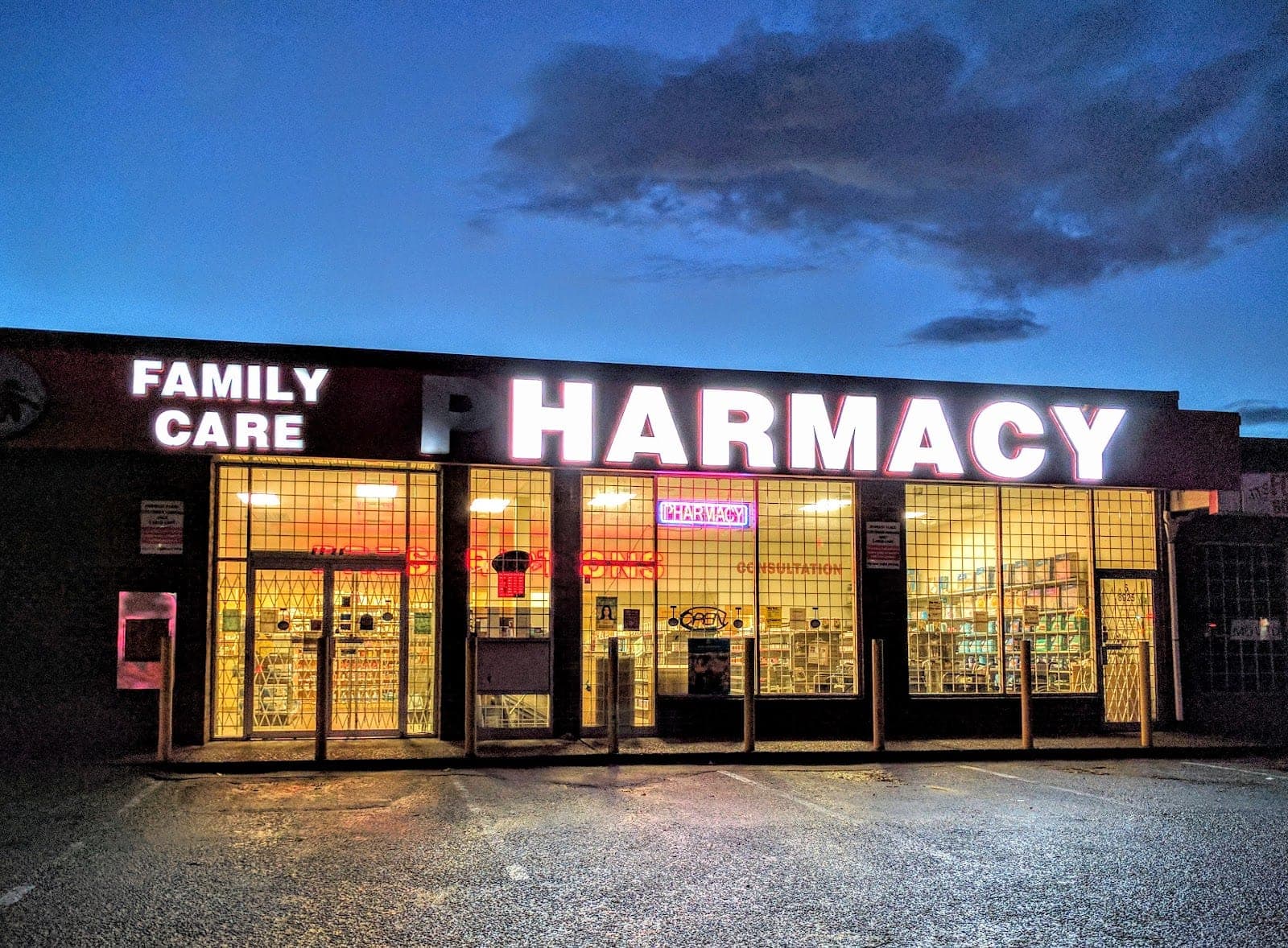 Family Care Pharmacy (photo: Locham Builders Ltd., via Google)