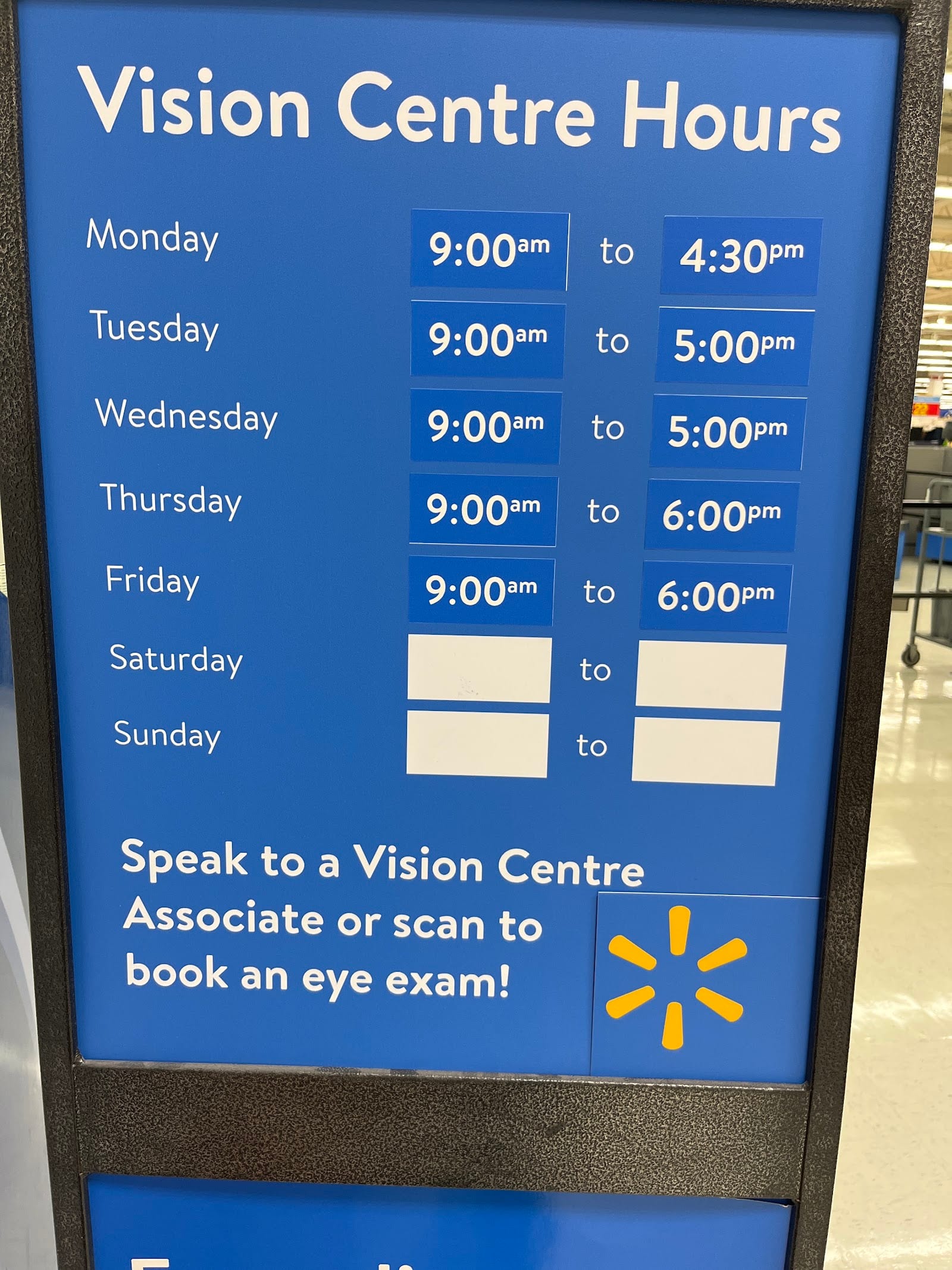 Walmart Vision Centre (photo: Jennie Smith, via Google)