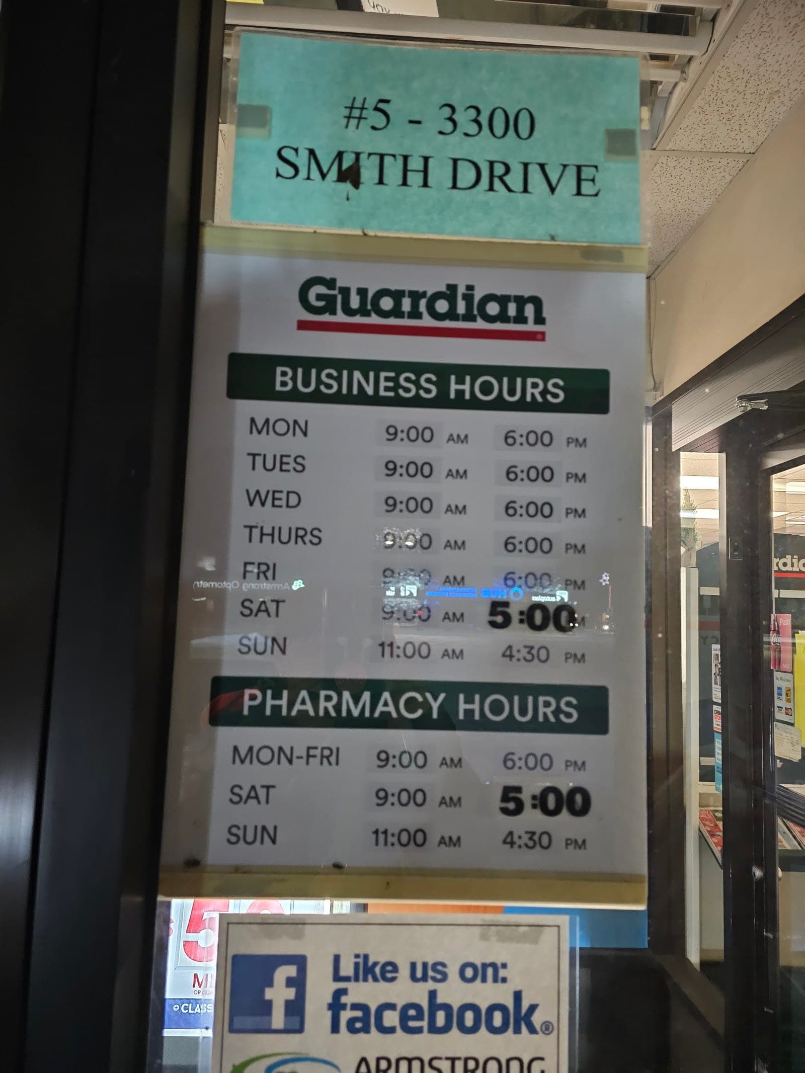Guardian ARMSTRONG PHARMACY & WELLNESS CENTRE (photo: 0728, via Google)