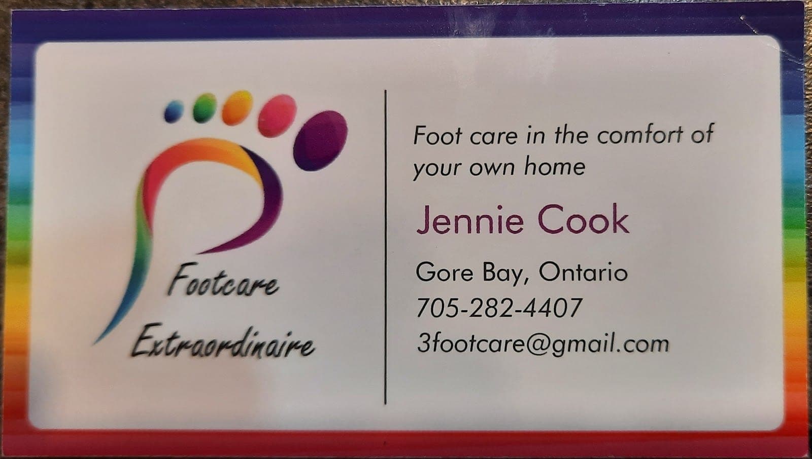 Footcare Extraordinaire (photo: Jennie Cook, via Google)