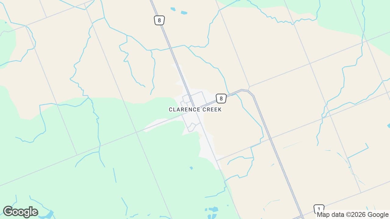 Map: Clarence Creek