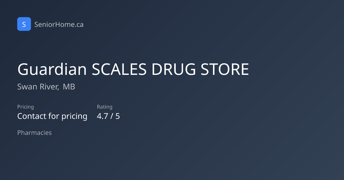 Guardian SCALES DRUG STORE — Pharmacy in Swan River, MB