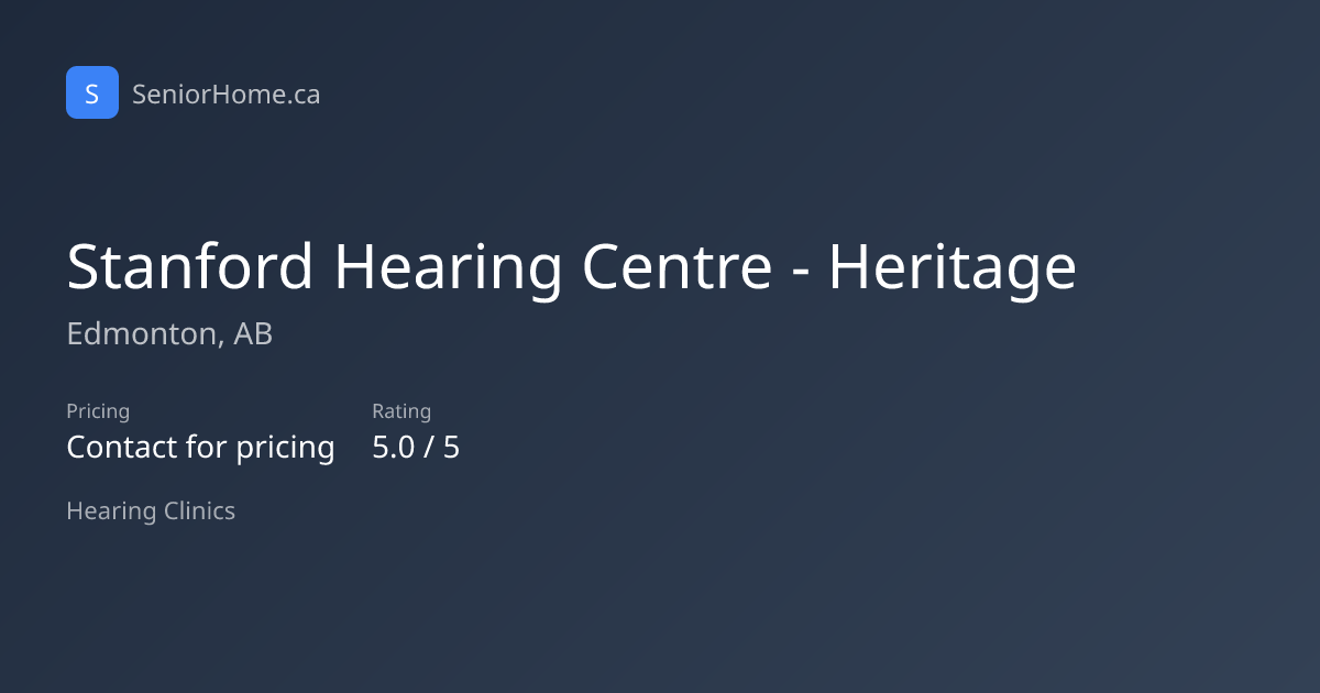 Stanford Hearing Centre - Heritage, Edmonton, AB