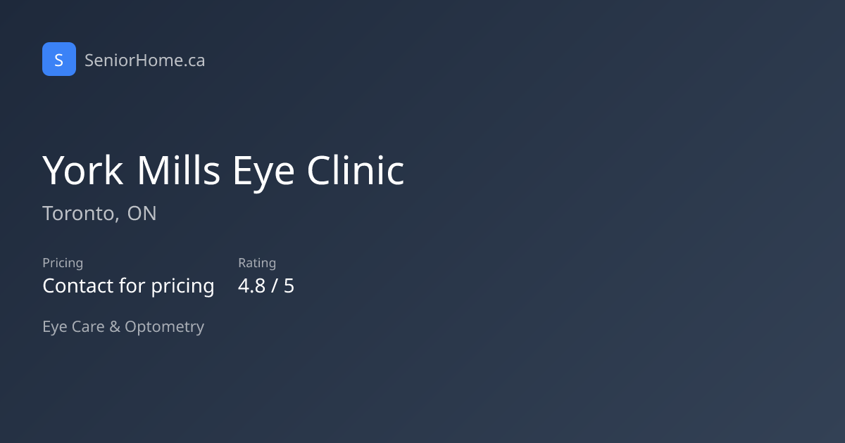 York Mills Eye Clinic — Eye Care in Toronto, ON